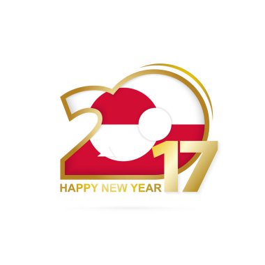 Yıl 2017 Grönland bayrak desenli.
