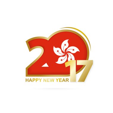 Yıl 2017 Hong Kong bayrak desenli.