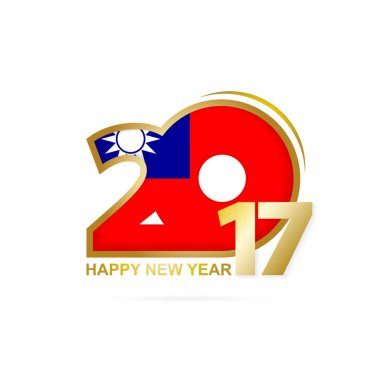 Yıl 2017 Tayvan bayrak desenli.