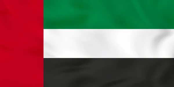 アラブ首長国連邦の手を振る旗。アラブ首長国連邦国旗背景テクスチャ — ストックベクタ