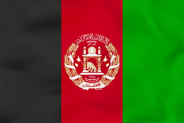 Afghanistan waving flag. Afghanistan national flag background texture — Stock Vector