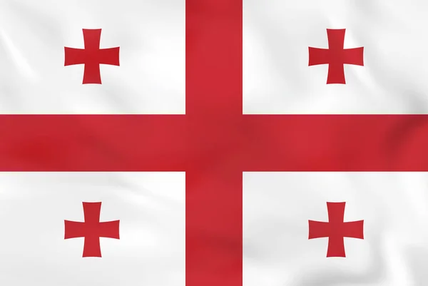 Джорджия машет флагом. Фоновая текстура флага Грузии . — стоковый вектор