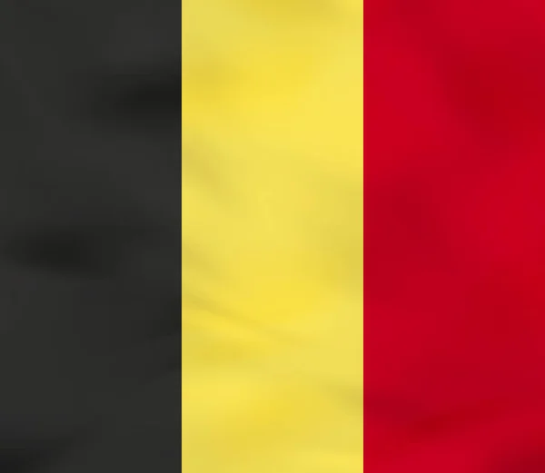 Flaga Macha, Belgia. Tekstura tło flagi narodowej Belgii. — Wektor stockowy