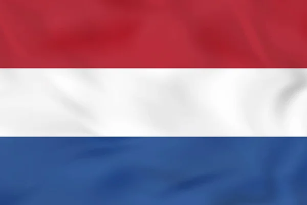Países Bajos ondeando bandera. Países Bajos bandera nacional de fondo te — Vector de stock