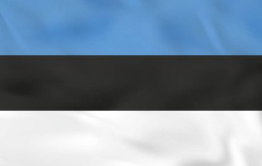 Estonya dalgalanan bayrak. Estonya ulusal bayrak arka plan dokusu.