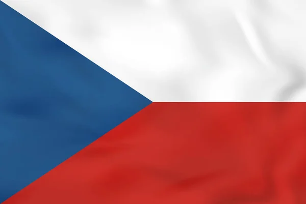 Republika Czeska macha flagą. Backgro Flaga narodowa Republika Czeska — Wektor stockowy
