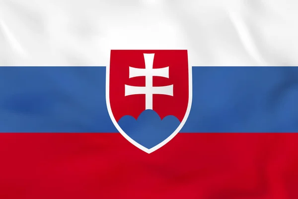 Slovakia waving flag. Slovakia national flag background texture. — Stock Vector