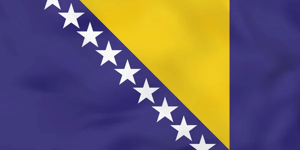 Wapperende vlag van Bosnië en herzegovina. — Stockvector