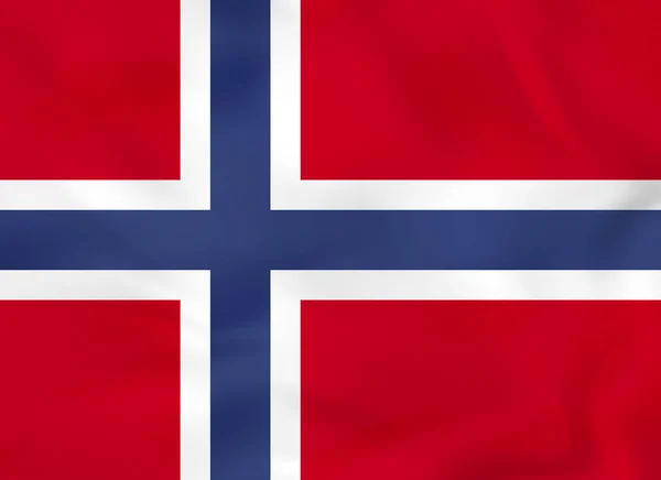 Norway waving flag. Norway national flag background texture. — Stock Vector