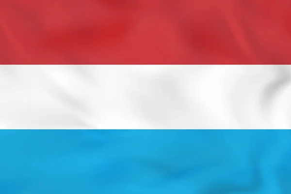 Lüksemburg dalgalanan bayrak. Lüksemburg ulusal bayrak arka plan dokusu. — Stok Vektör