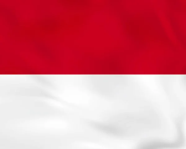 Monaco waving flag. Monaco national flag background texture. — Stock Vector