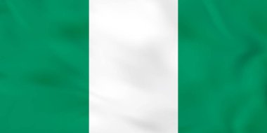 Nijerya dalgalanan bayrak. Nijerya ulusal bayrak arka plan dokusu.