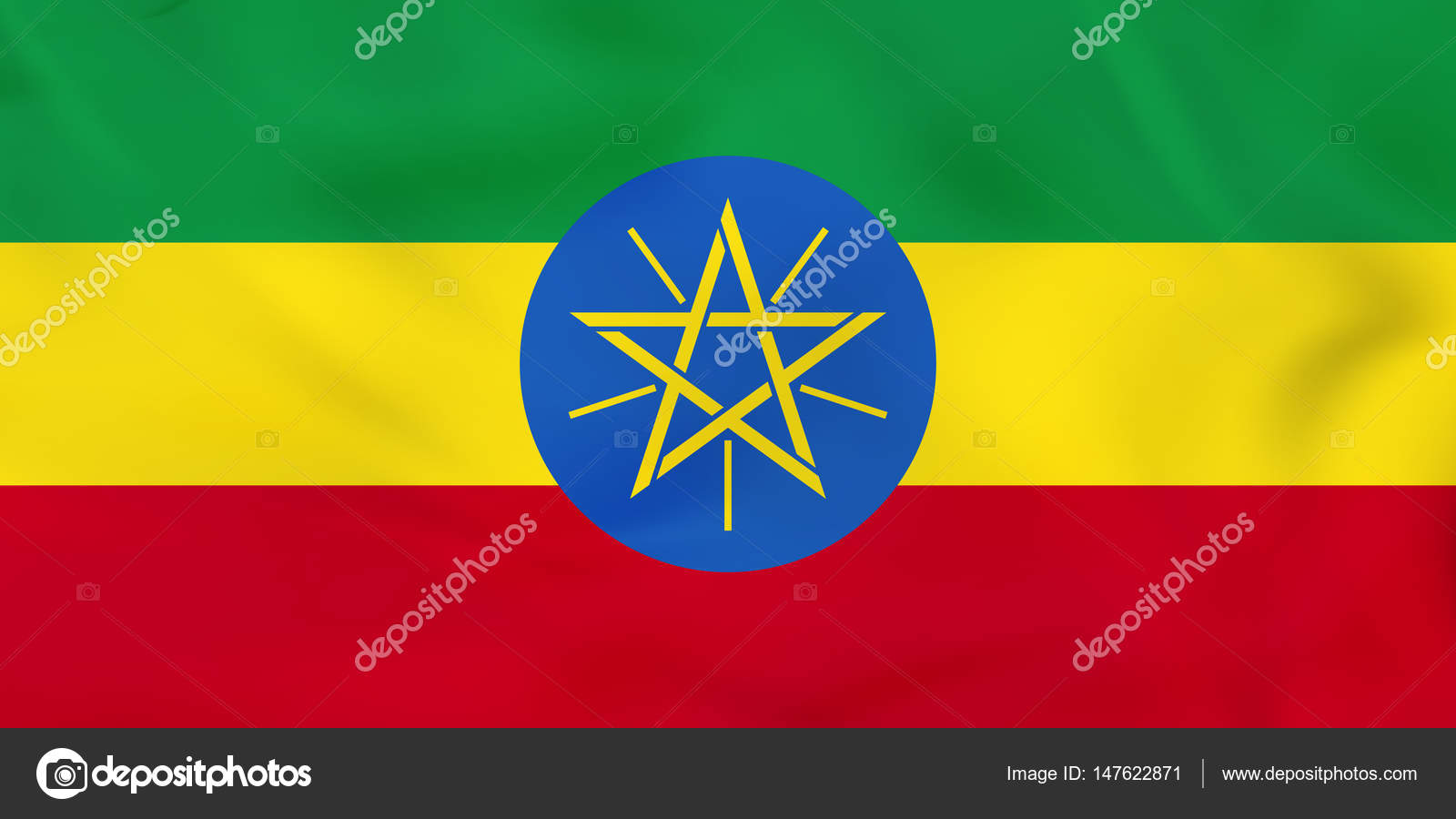 Ethiopia waving flag. Ethiopia national flag background texture. Stock  Vector by ©boldg 147622871, image size:1600x900