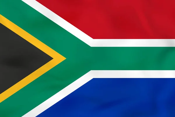 Sydafrika viftande flagga. Syd Afrika flagga bakgrund textur — Stock vektor