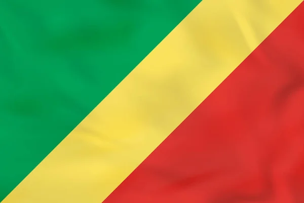 刚果那飘扬的旗帜。刚果民主共和国国旗背景纹理. — 图库矢量图片