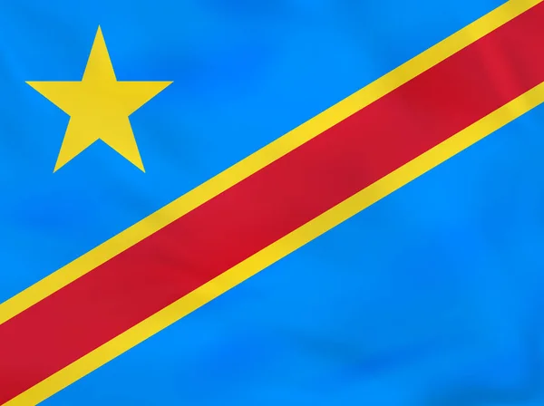 Dr. Kongo schwenkt Flagge. drc nationale Flagge Hintergrund Textur. — Stockvektor