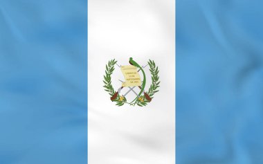 Guatemala dalgalanan bayrak. Guatemala ulusal bayrak arka plan dokusu.