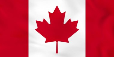 Kanada dalgalanan bayrak. Kanada ulusal bayrak arka plan dokusu.
