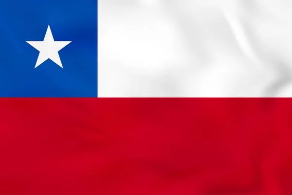 Chile ondeando bandera. Chile bandera nacional fondo textura . — Vector de stock