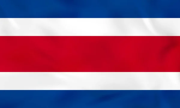 Costa Rica vlající vlajka. Kostarika státní vlajka na pozadí textury. — Stockový vektor