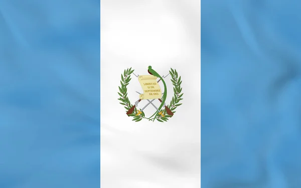 Vlající vlajka Guatemaly. Guatemala státní vlajka pozadí textury. — Stockový vektor