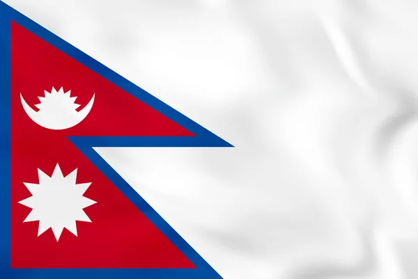 Nepal ondeando bandera. Nepal bandera nacional fondo textura . — Archivo Imágenes Vectoriales