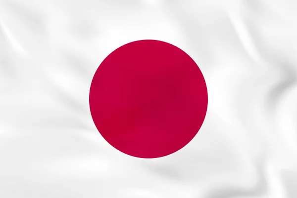 Japan schwenkt Flagge. Japanische Nationalflagge Hintergrund Textur. — Stockvektor