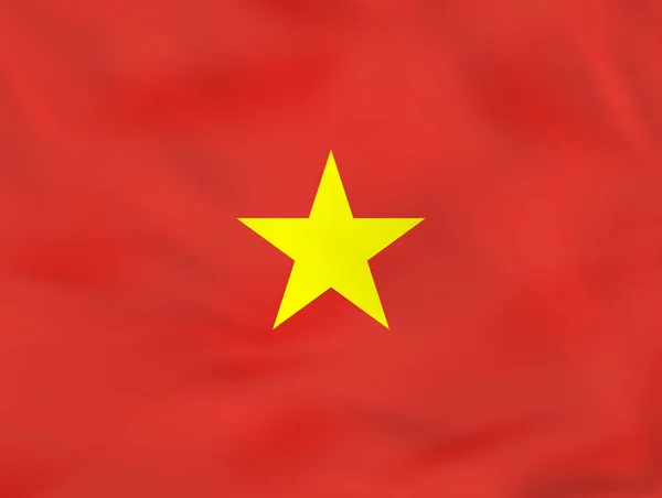 Vietnam ondeando bandera. Vietnam bandera nacional fondo textura . — Archivo Imágenes Vectoriales