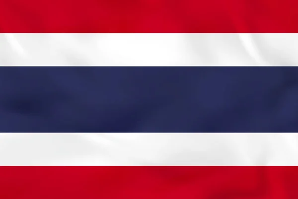 Thaïlande agitant le drapeau. Thaïlande drapeau national texture de fond . — Image vectorielle