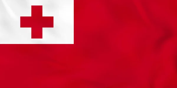 Tonga ondeando bandera. Tonga bandera nacional fondo textura . — Archivo Imágenes Vectoriales