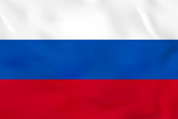 Wapperende vlag van Rusland. Rusland nationale vlag achtergrondstructuur. — Stockvector
