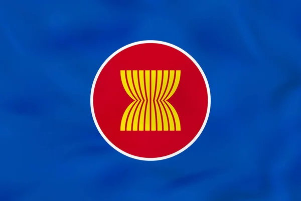 Bandera de la ASEAN. ASEAN bandera nacional fondo textura . — Archivo Imágenes Vectoriales