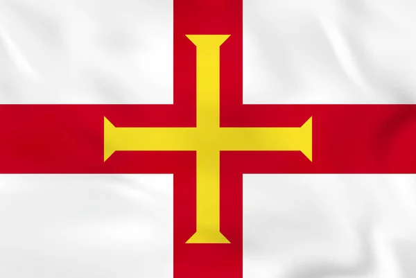 Guernsey ondeando bandera. Guernsey bandera nacional fondo textura . — Archivo Imágenes Vectoriales