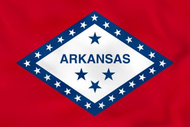 Arkansas dalgalanan bayrak. Arkansas Devlet bayrağı arka plan dokusu.