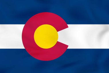 Colorado dalgalanan bayrak. Colorado Devlet bayrağı arka plan dokusu.