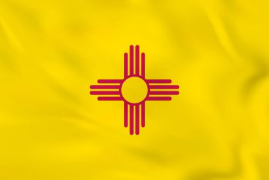 New Mexico dalgalanan bayrak. Isparta Devlet bayrağı arka plan doku.