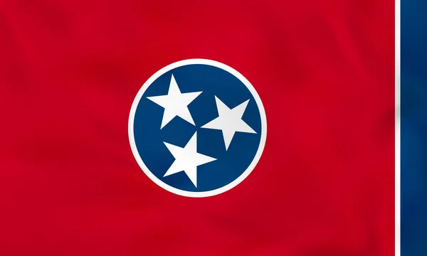 Wapperende vlag van Tennessee. Vlag van Tennessee achtergrond textuur. — Stockvector