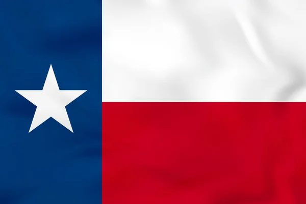 Bandera de Texas ondeando. Textura de fondo bandera del estado de Texas . — Vector de stock