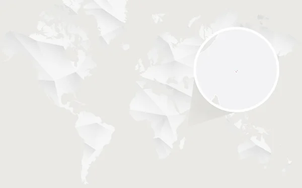 Seychelles mapa com bandeira em contorno no mapa mundial poligonal branco —  Vetores de Stock