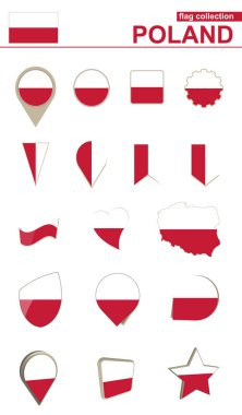 Polonya bayrak toplama. Büyük set tasarımı için.