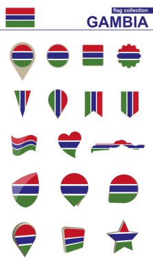 Gambiya bayrak toplama. Büyük set tasarımı için.