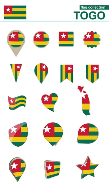 Togo Flag Collection. Big set for design. — Stock Vector