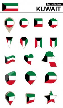 Kuveyt bayrağı koleksiyonu. Büyük set tasarımı için.