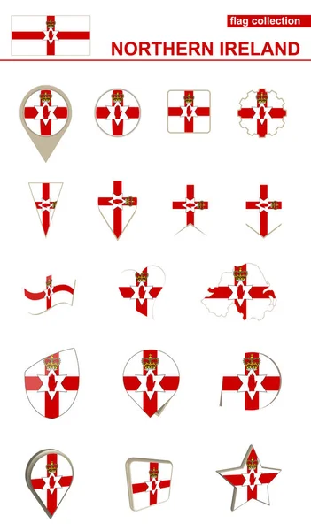 Коллекция флагов Северной Ирландии. Большой набор для дизайна . — стоковый вектор