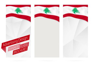 Afiş, el ilanı, broşür tasarımı ile Lübnan Bayrağı. 