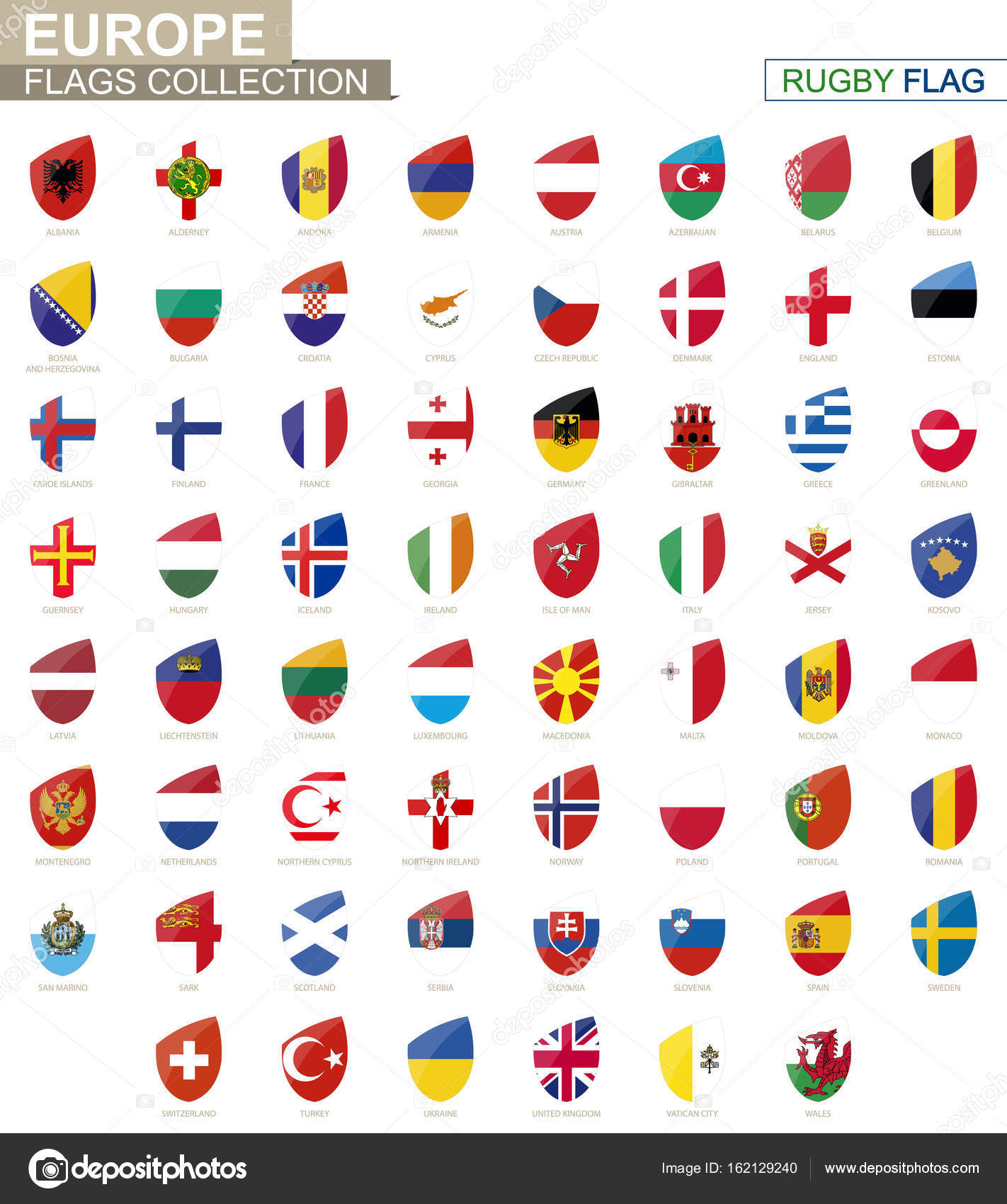 Flags of European Countries Stock Illustration - Illustration of