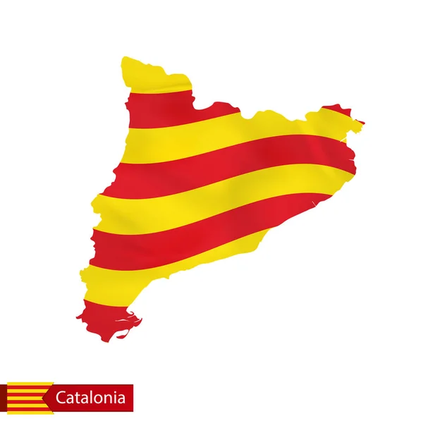 Готель Catalonia карту з розмахуючи прапором країни. — стоковий вектор