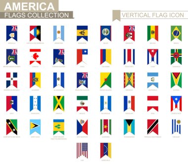 Amerika'nın dikey bayrak simgesi.