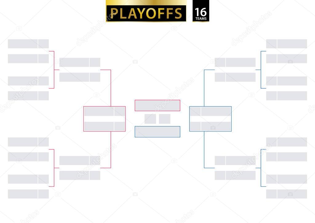 16 Team Single Elimination Bracket. Tournament Bracket for playoffs 