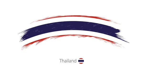 Флаг Таиланда округлым мазком кисти . — стоковый вектор